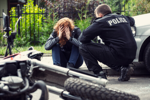 police officer in on-duty crash