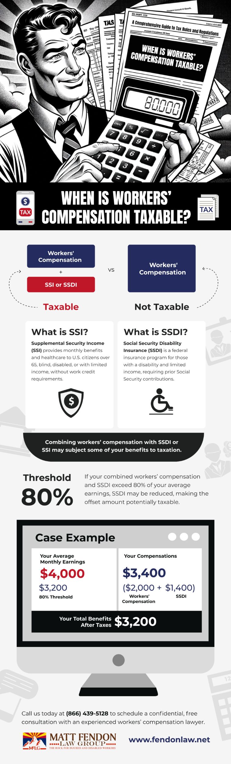 When is workers' compensation taxable?