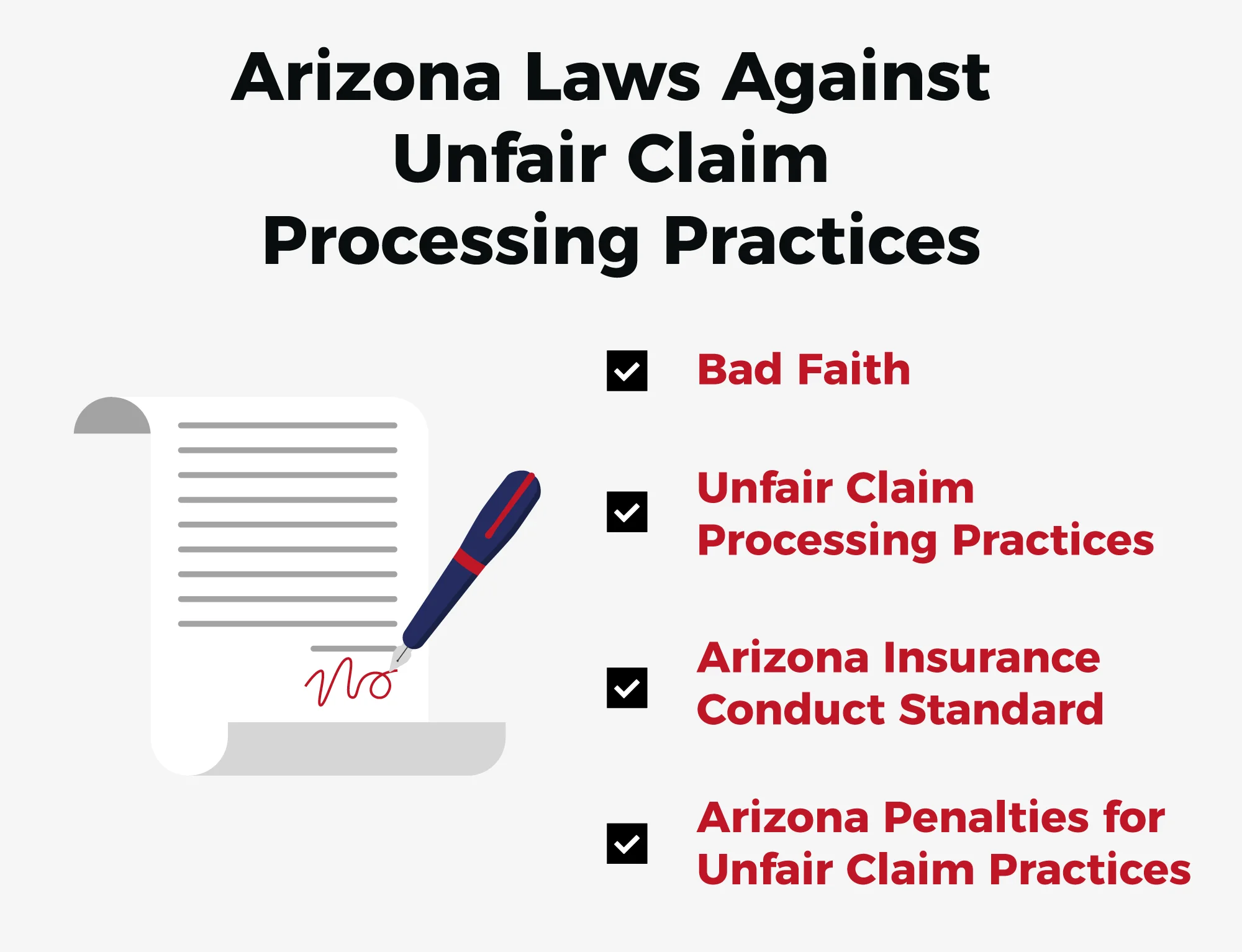 arizona laws against unfair claim processing practices