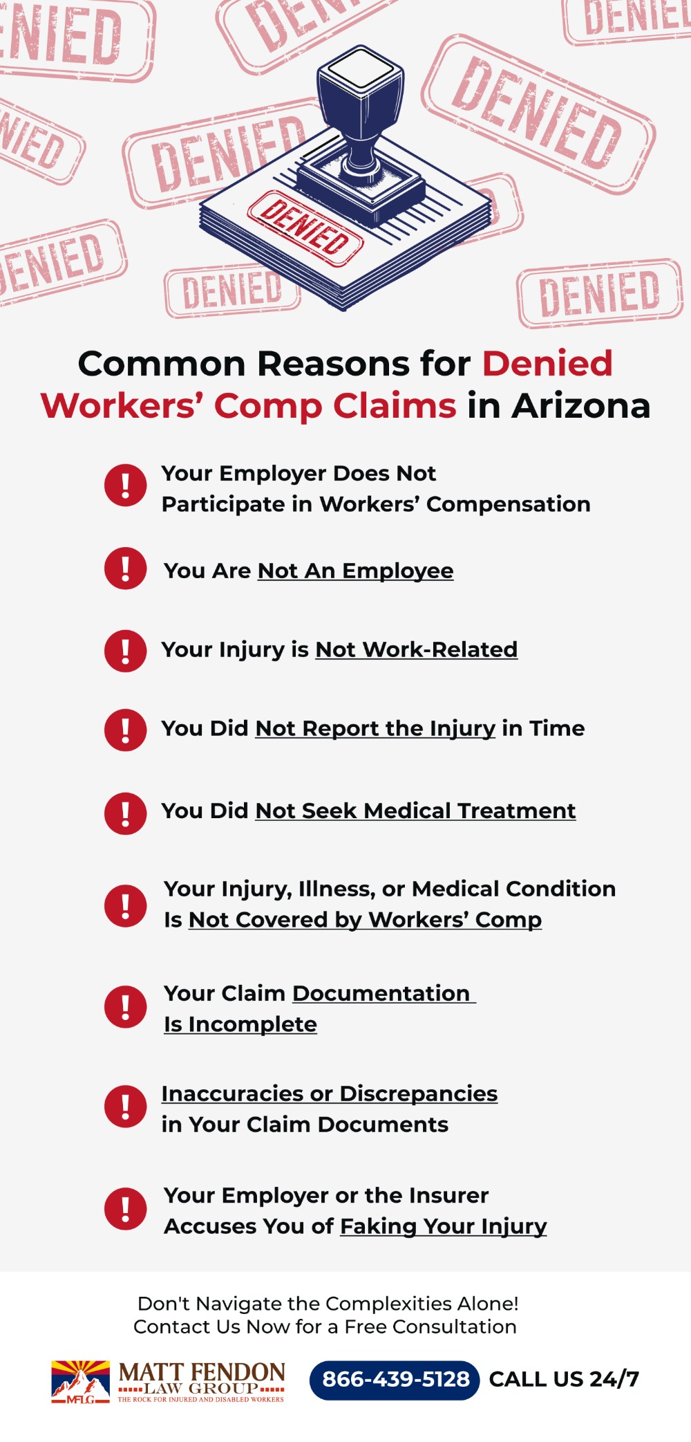Common reasons for denied workers' comp claims in Arizona