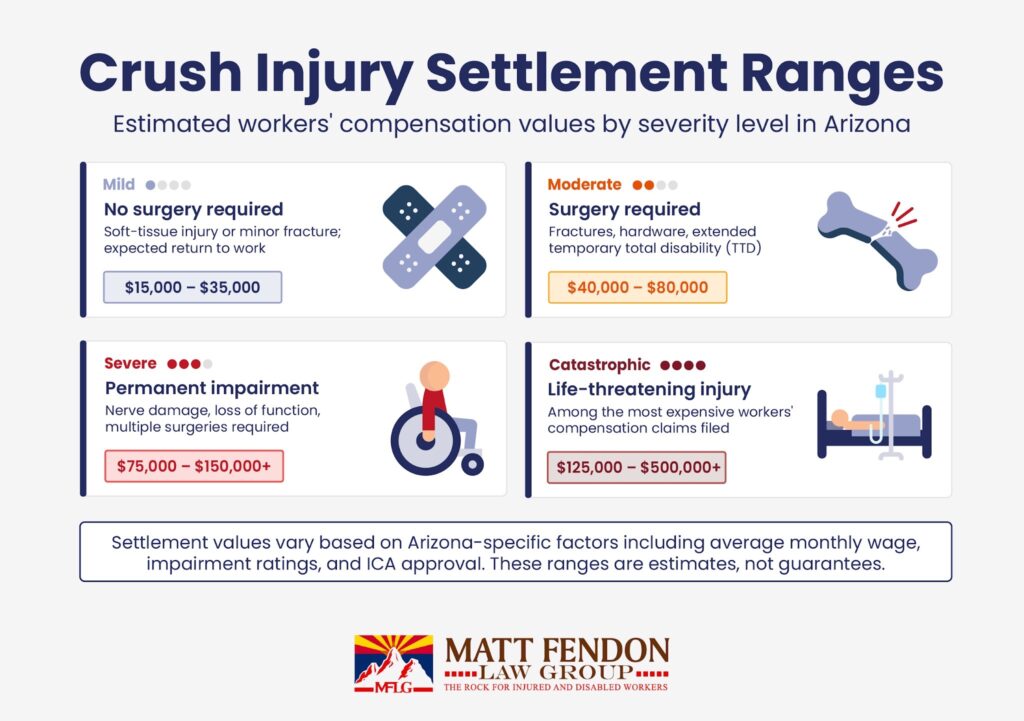 Crush Injury Settlement Ranges